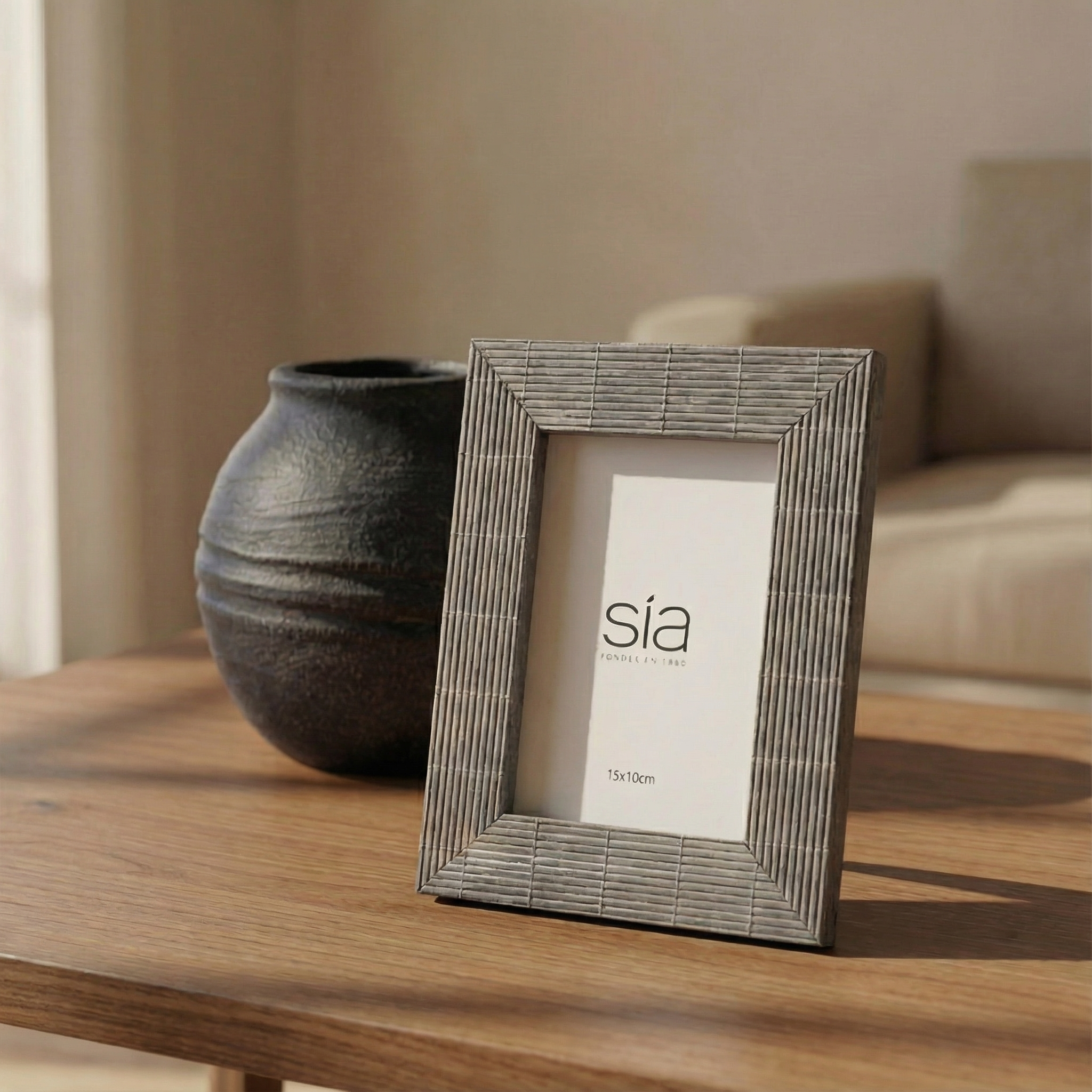 Sia Home Cadres-Photos Bali cadre bambou 13x18 beige