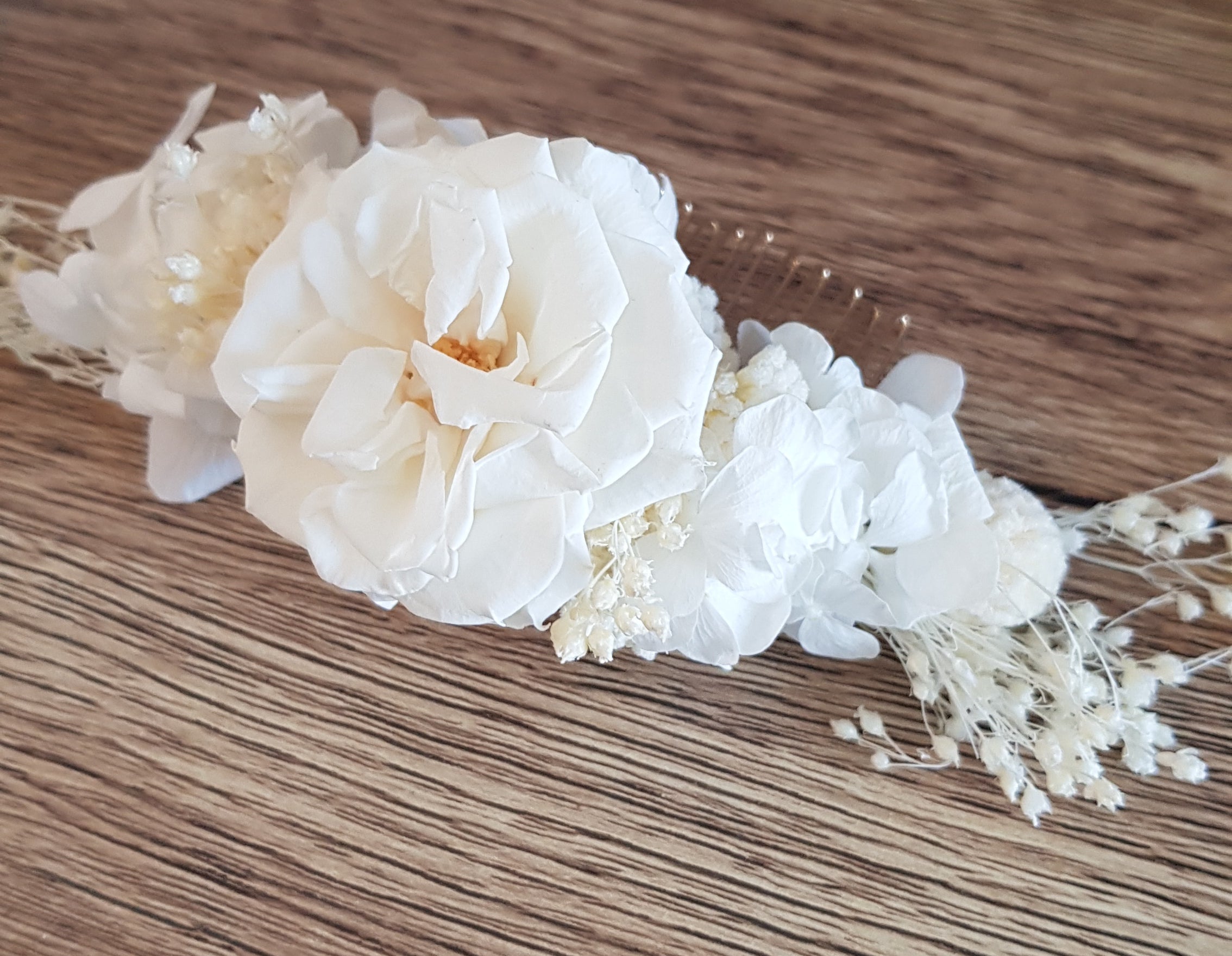 Ateliers Ouchamp Rue de Courcelles peigne fleurs stabilisées 8 cm