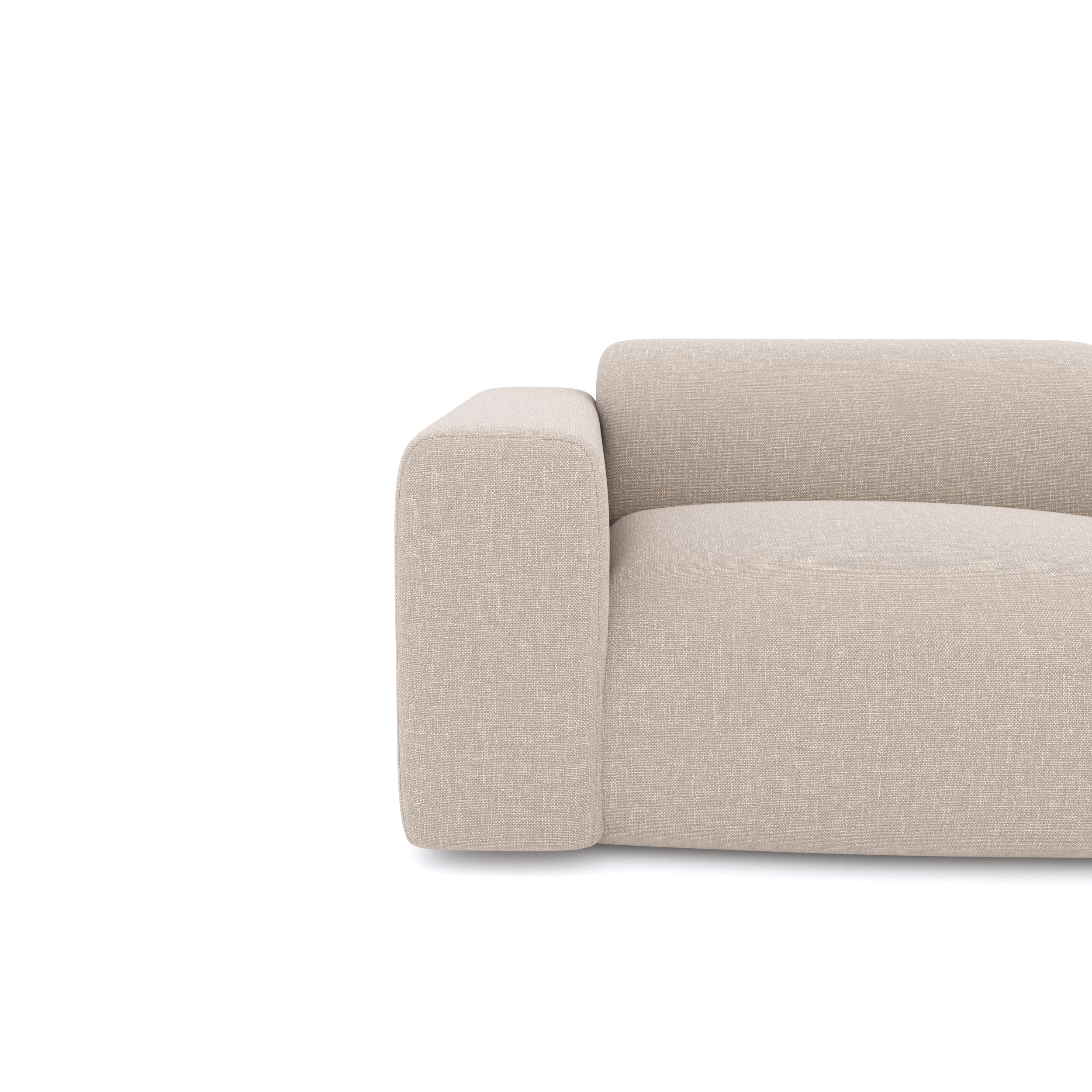Sia Home Canapé Myra canapé droit beige assise arrondie