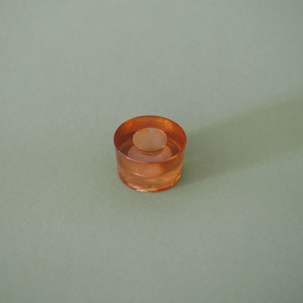 Flowrette Small Shanti photophore verre recyclé pêche