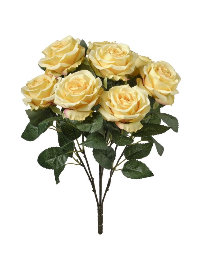 Feuillazur Rungis Rose bouquet fleurs artificielles 50cm 5 coloris