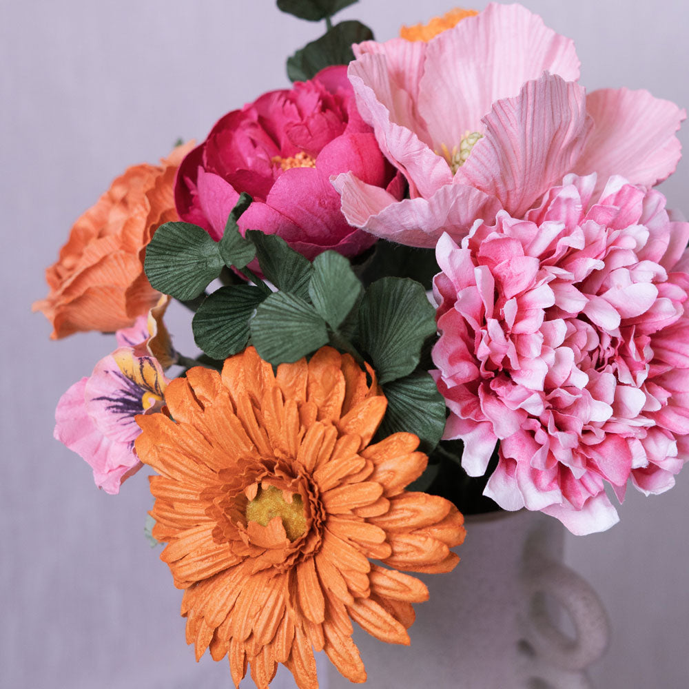 Flowrette Vlaminck bouquet fleurs en papier orange