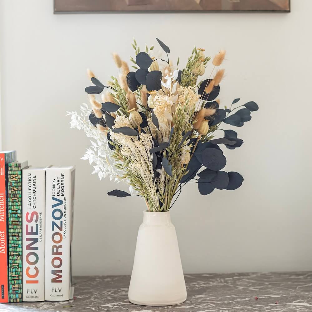 Flowrette Majorque bouquet fleurs séchées style Poème élancé