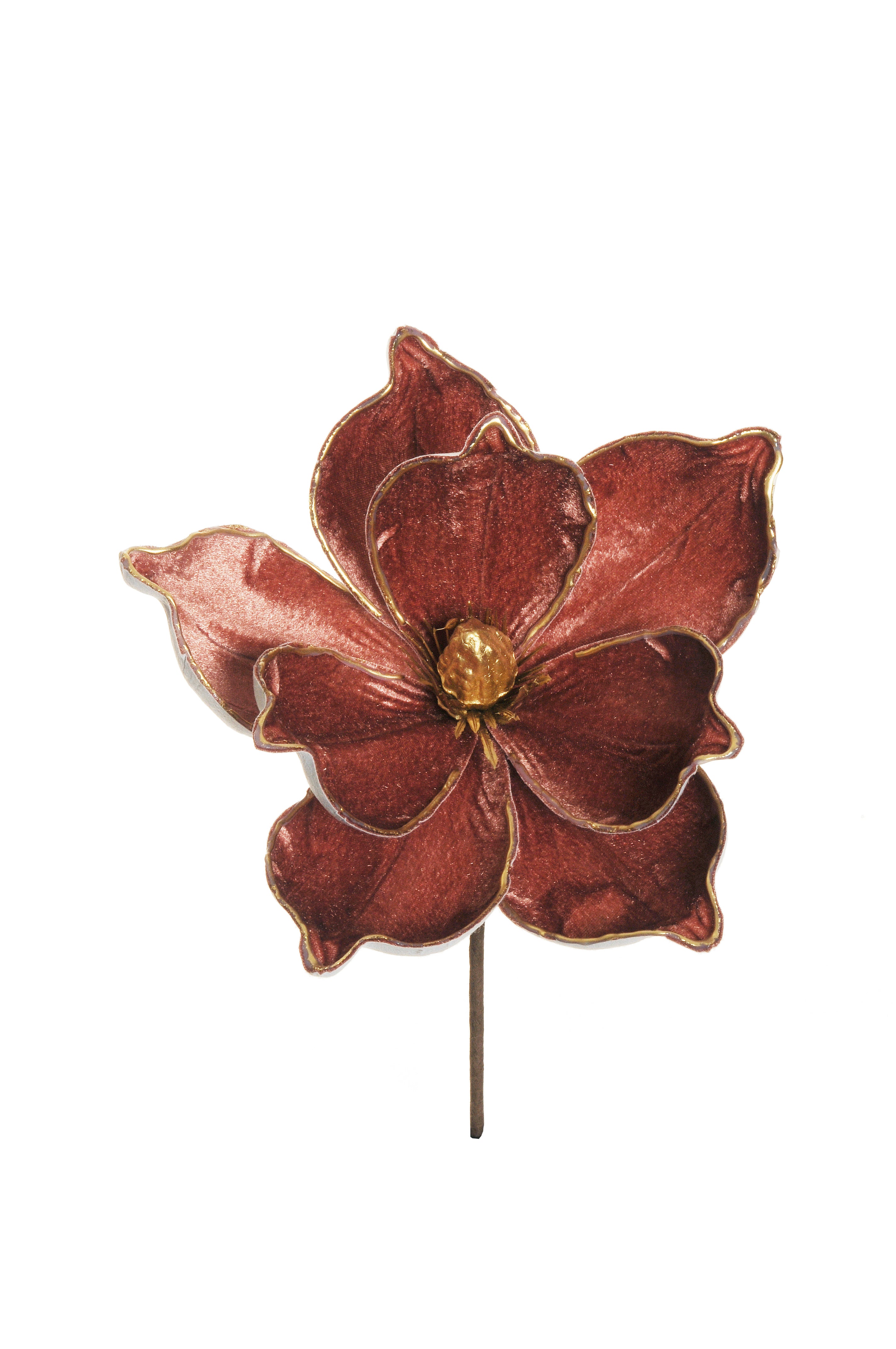 Feuillazur Rungis Magnolia velours rouge 21x30 cm fleur