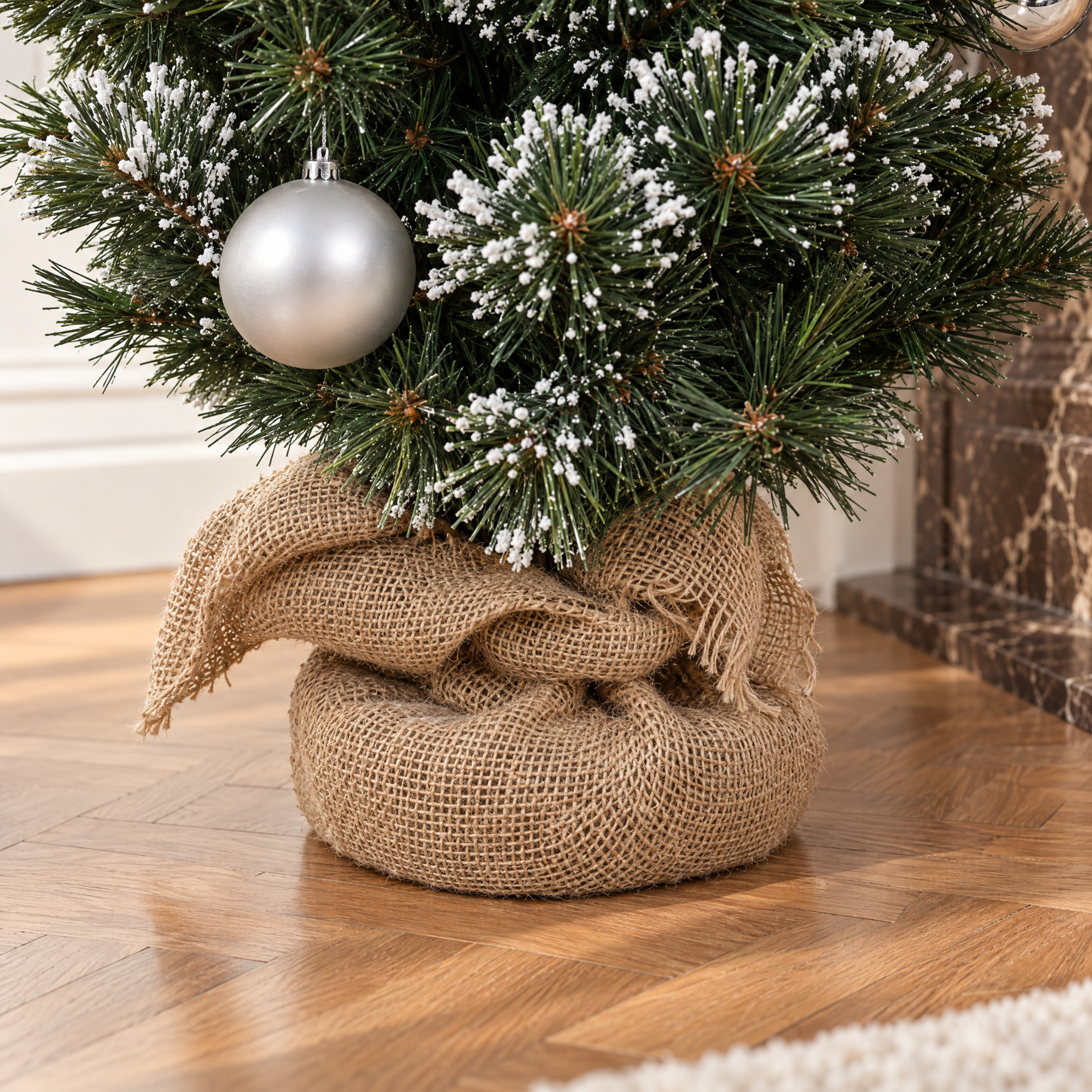 Sia Home Sapin Noël décoré 90cm sapin artificiel vert givré