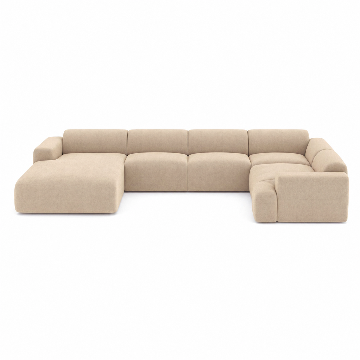 Sia Home Myra canapé panoramique gauche 5 places crème