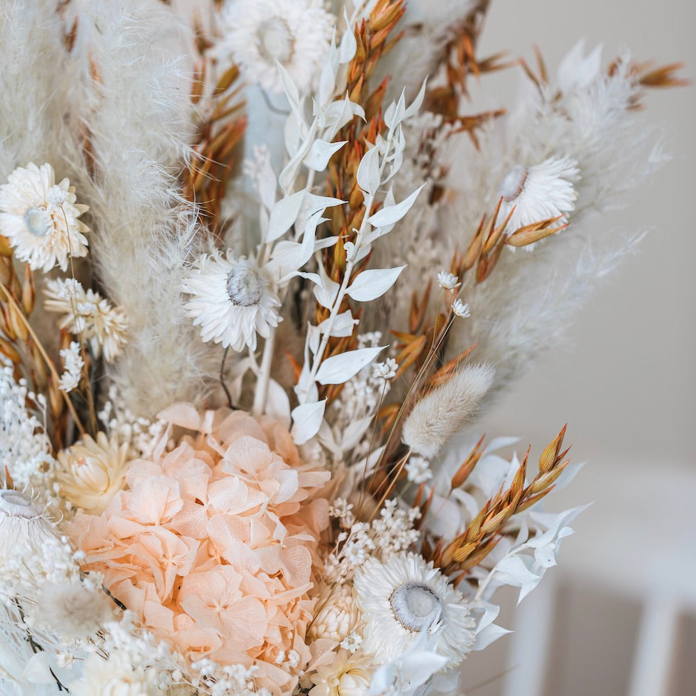 Flowrette Tendresse bouquet fleurs séchées nuances chaudes