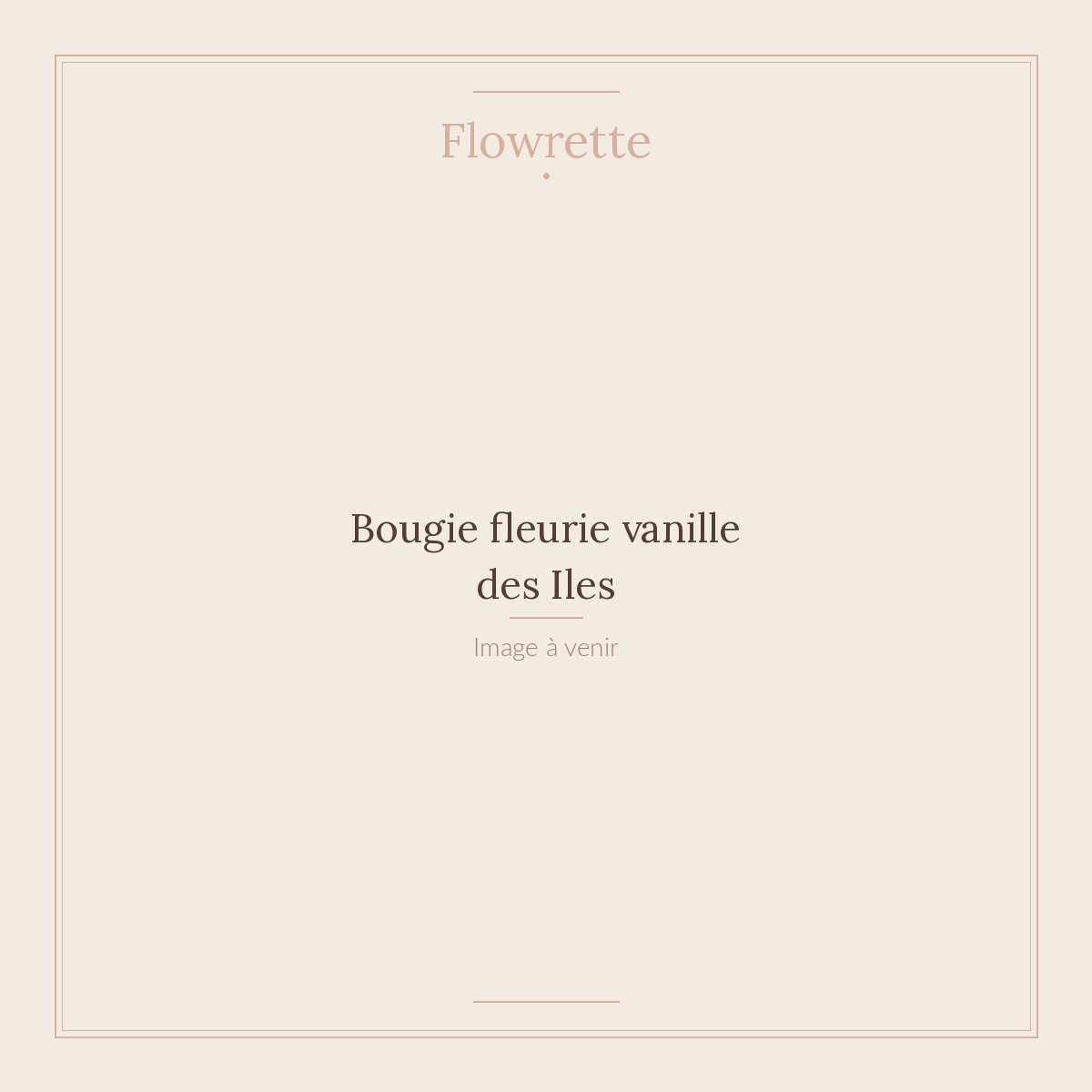 Flowrette Bougie fleurie vanille des îles cire soja pot céramique
