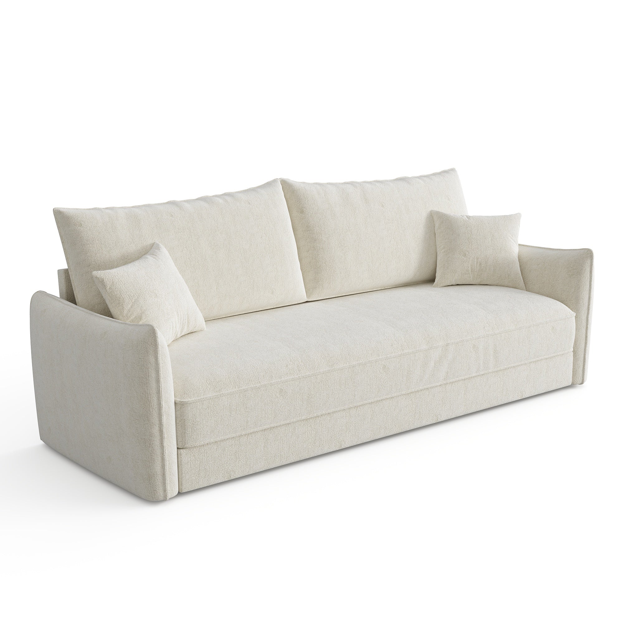 Sia Plume canapé convertible crème couchage ressorts