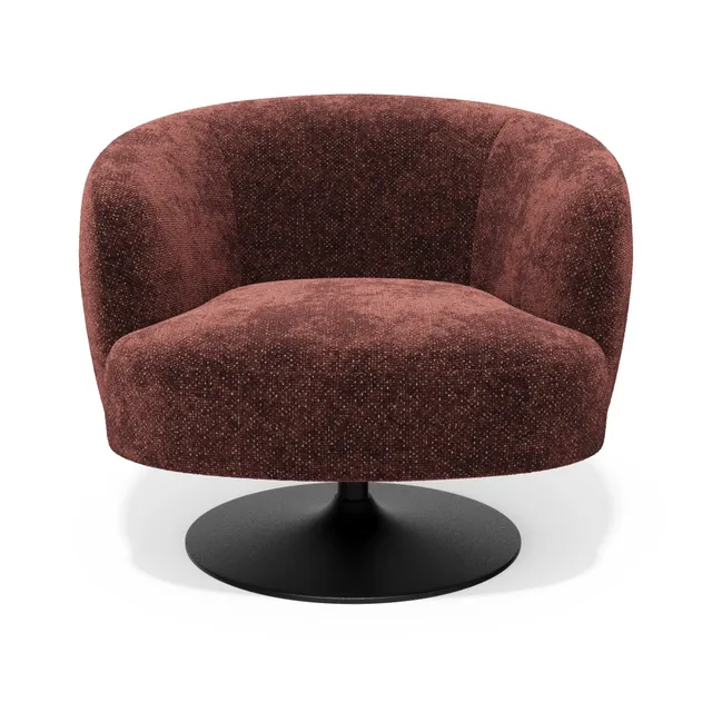 Sia Home Fauteuils Oska fauteuil Bordeaux pivotant