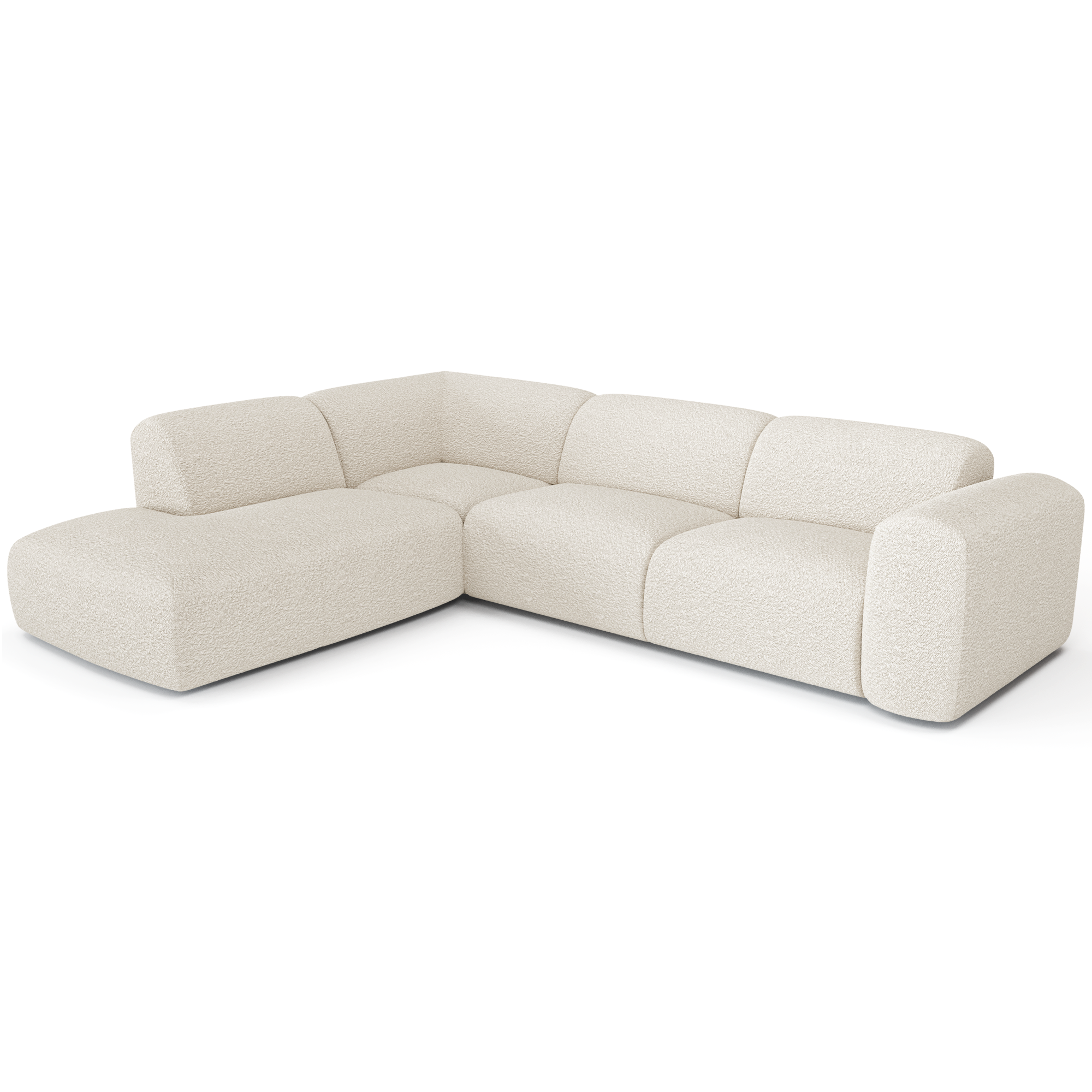 Sia Home Myra Grand Angle Gauche canapé crème dossier méridienne