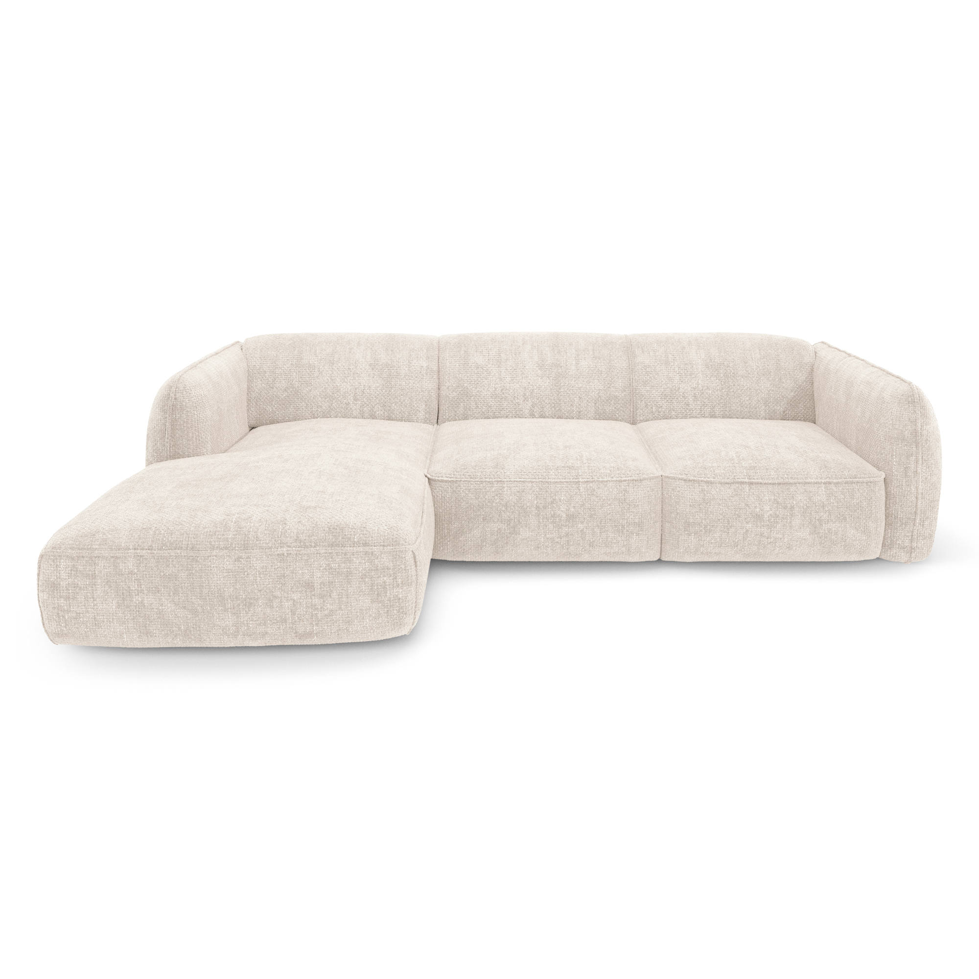 Sia Home Livia canapé d'angle gauche crème arrondi