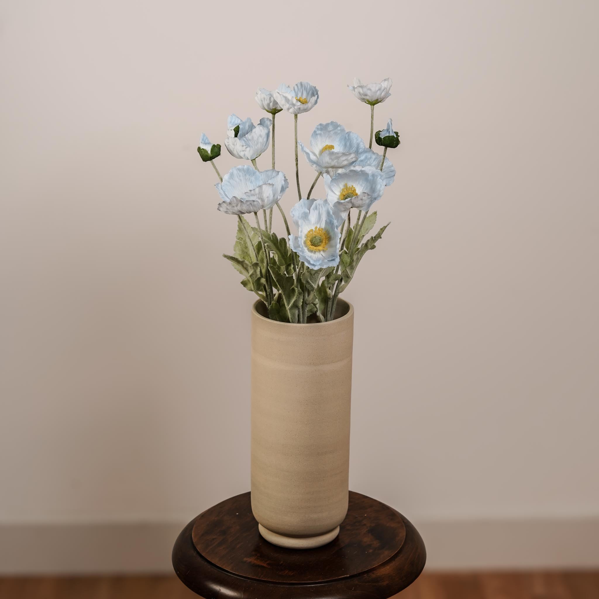 Flowrette Pavot fleur artificielle bleu ciel x1 sans entretien