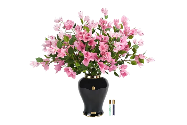 Côte Noire Imperial bougainvillier artificiel rose urne noire