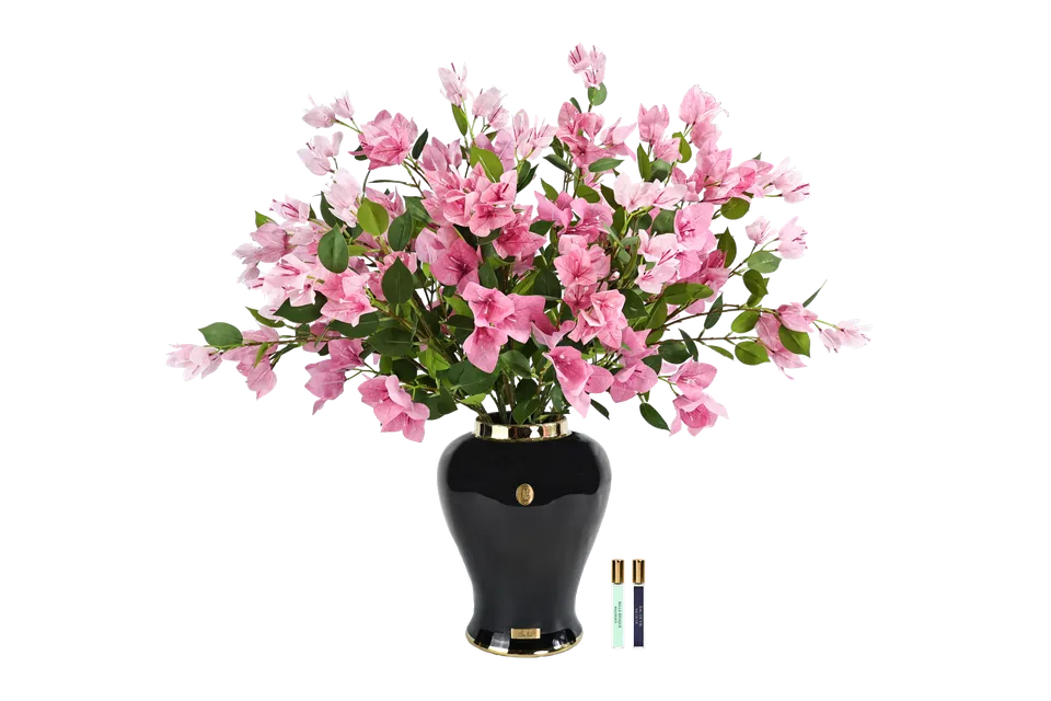 Côte Noire Imperial bougainvillier artificiel rose urne noire