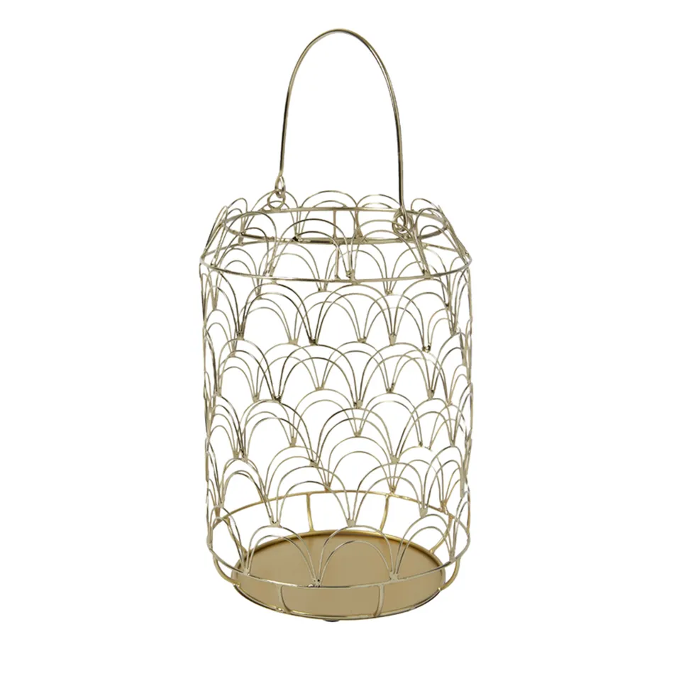 Sia Home Beatrix lanterne dorée 22 cm fer