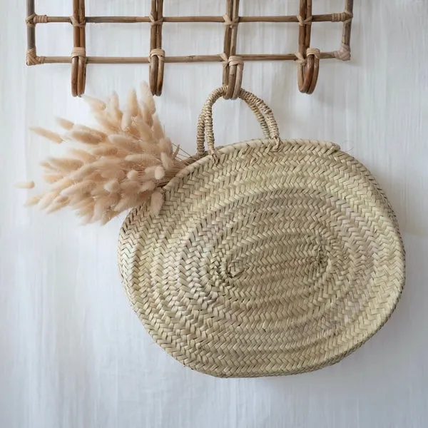 Flowrette Décoration Kenitra panier osier rond naturel