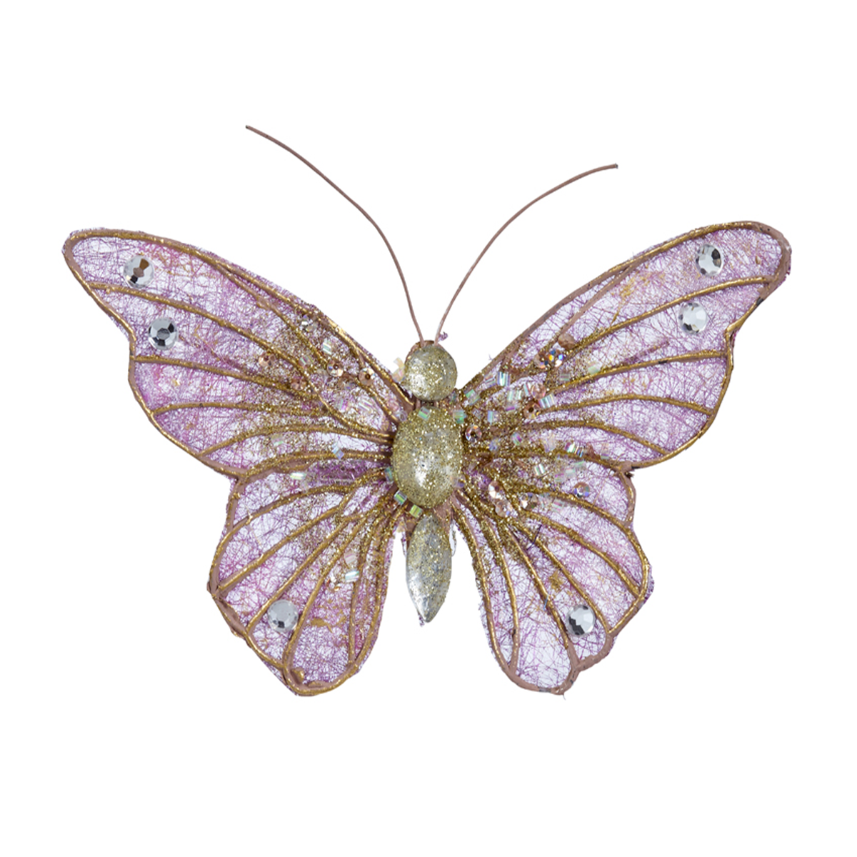 Sia Home Clip Papillon 9 cm suspension Noël doré