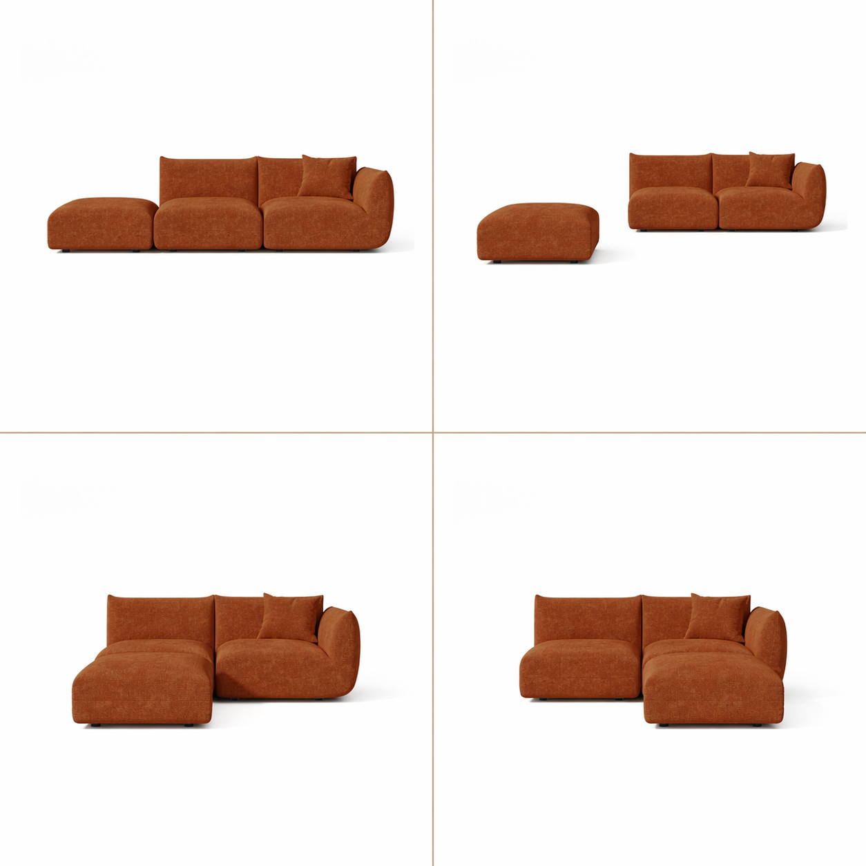 Sia Nooma canapé modulable droit 4-5 places