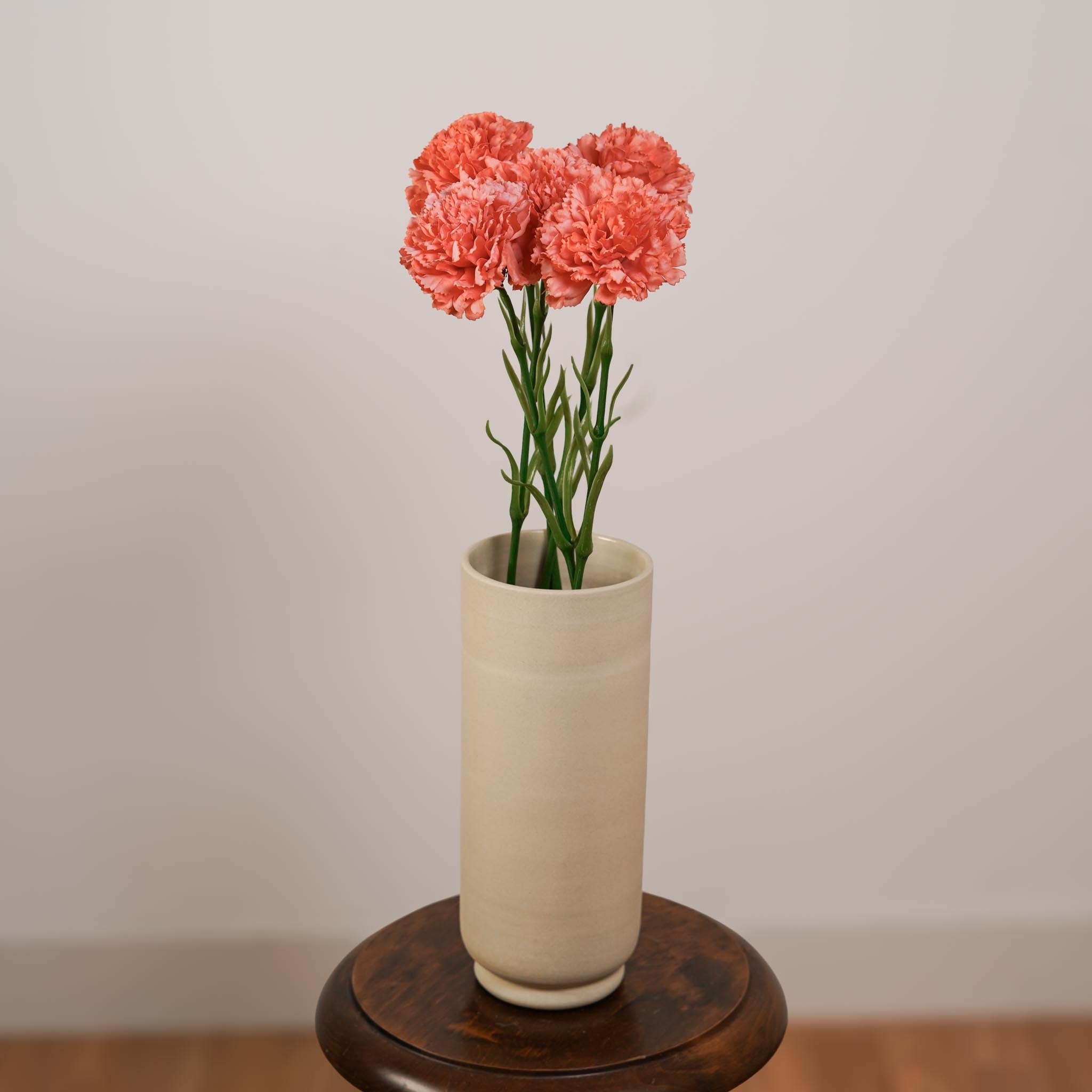 Flowrette Oeillet artificiel corail tige x1 toucher naturel