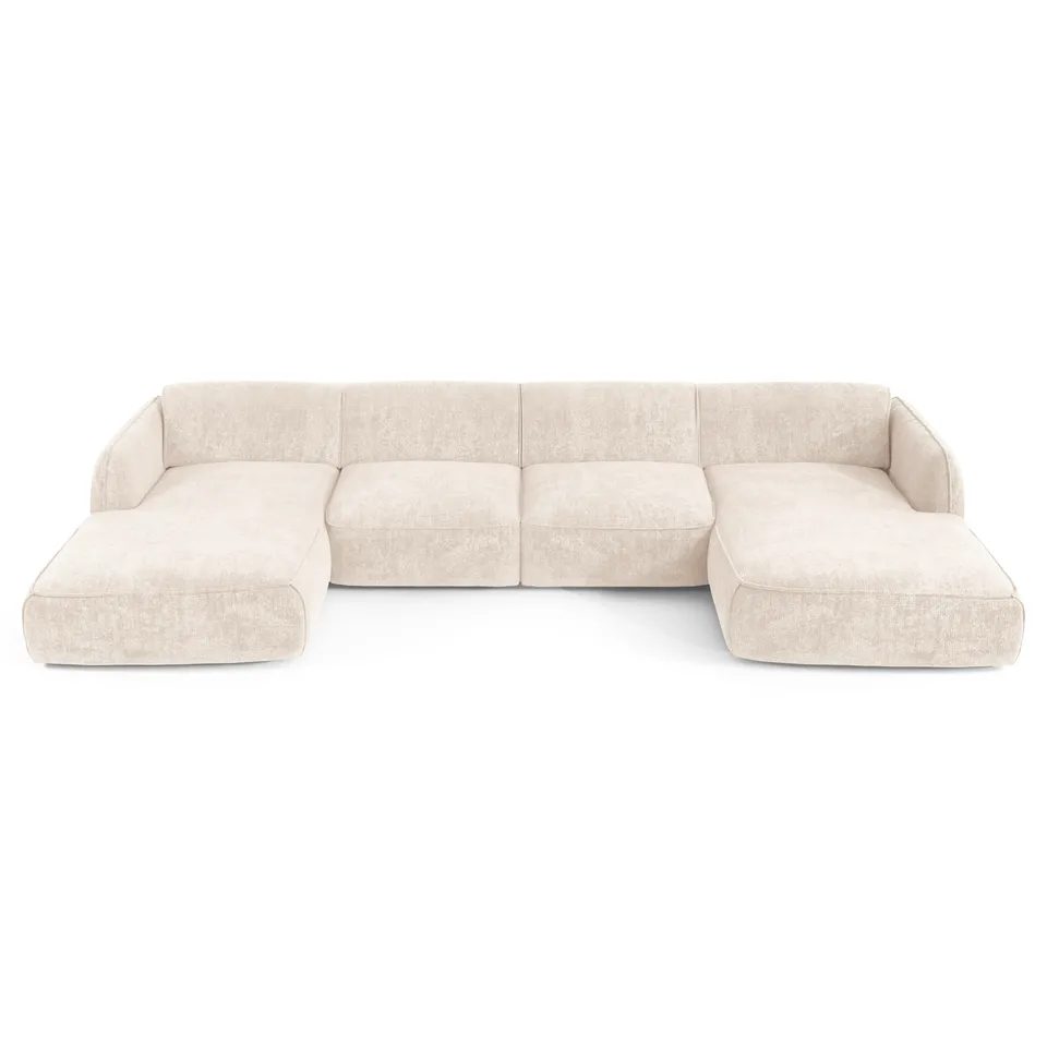 Sia Home Livia canapé panoramique 5 places crème