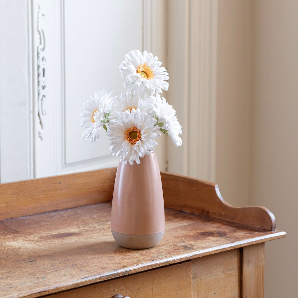 Flowrette Gerbera fleur papier blanche x1