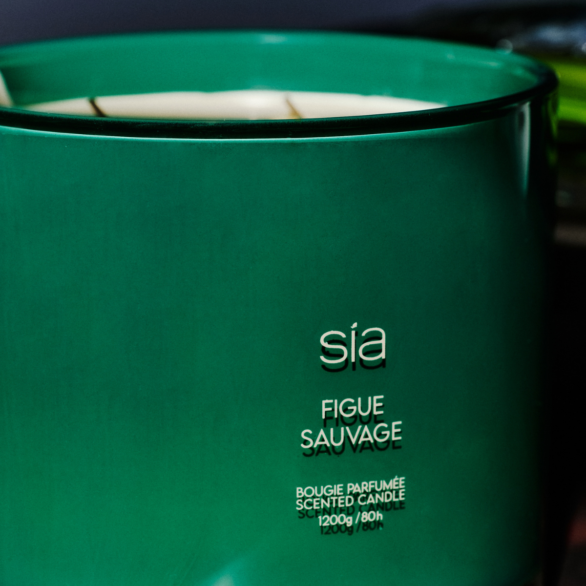 Sia Home Figue Sauvage bougie parfumée verte L 80h