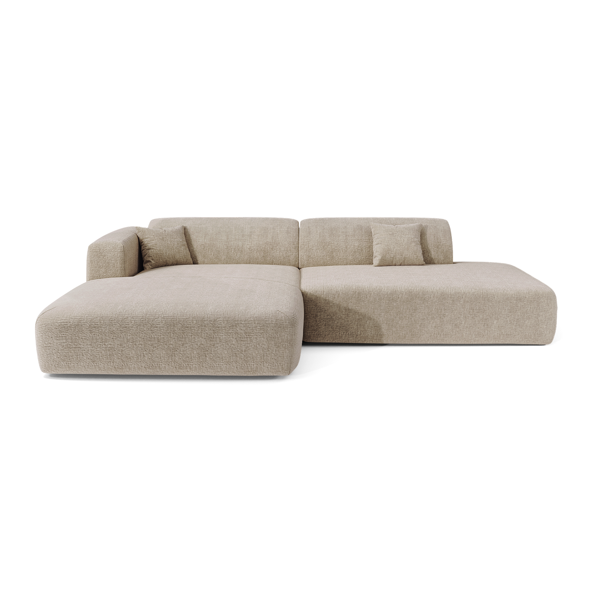 Sia Home Myra canapé d'angle gauche 5 places crème