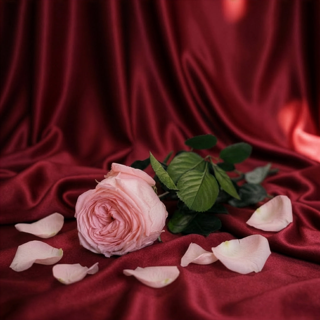 Flowrette Rose Anglaise fleur stabilisée rose x1 éternelle