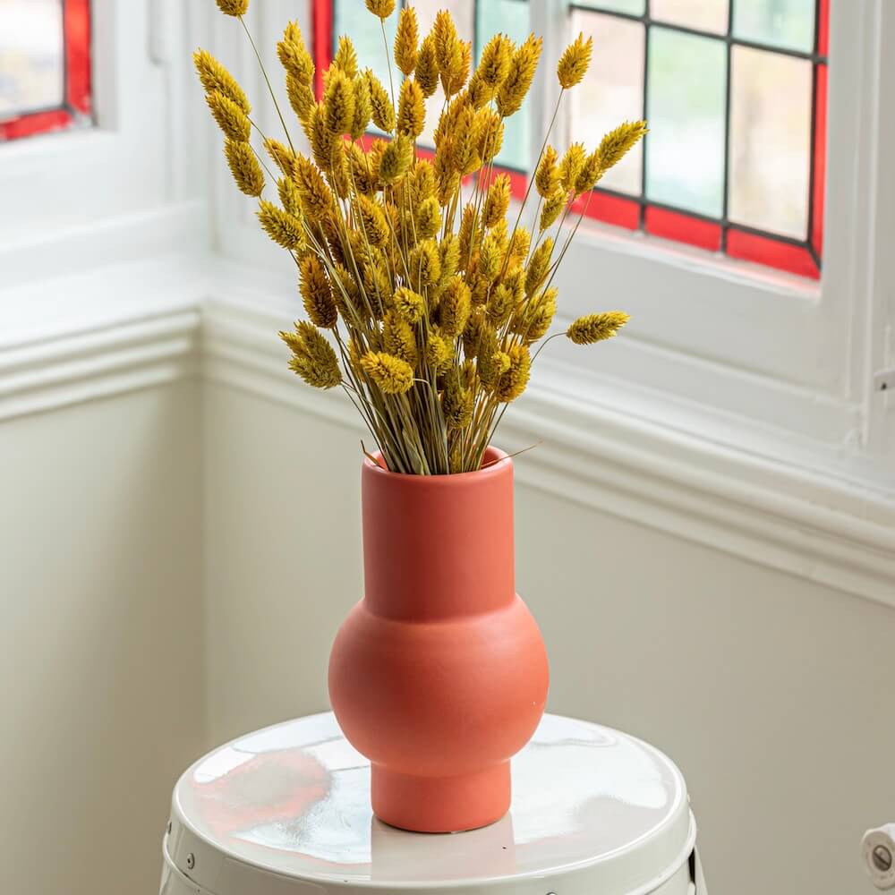 Flowrette Lindo Orange vase terre cuite orange émaillé