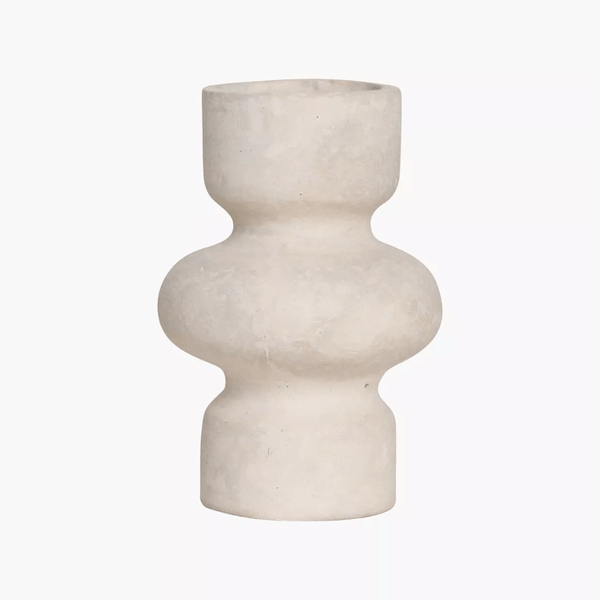 Flowrette Balesar vase papier mâché beige 15x15x24 cm