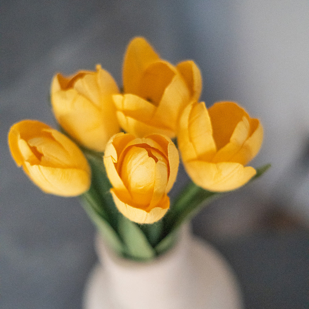 Flowrette Mini tulipe papier jaune fleur petite x1