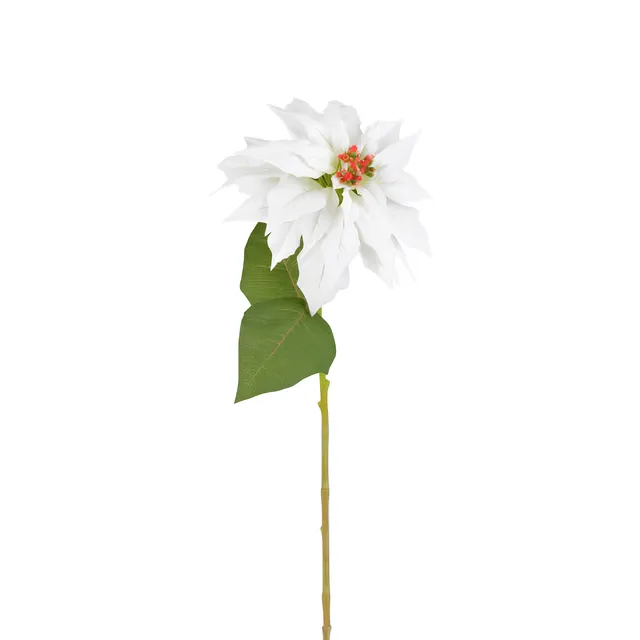 Sia Tiges Poinsettia fleur artificielle blanche 89 cm