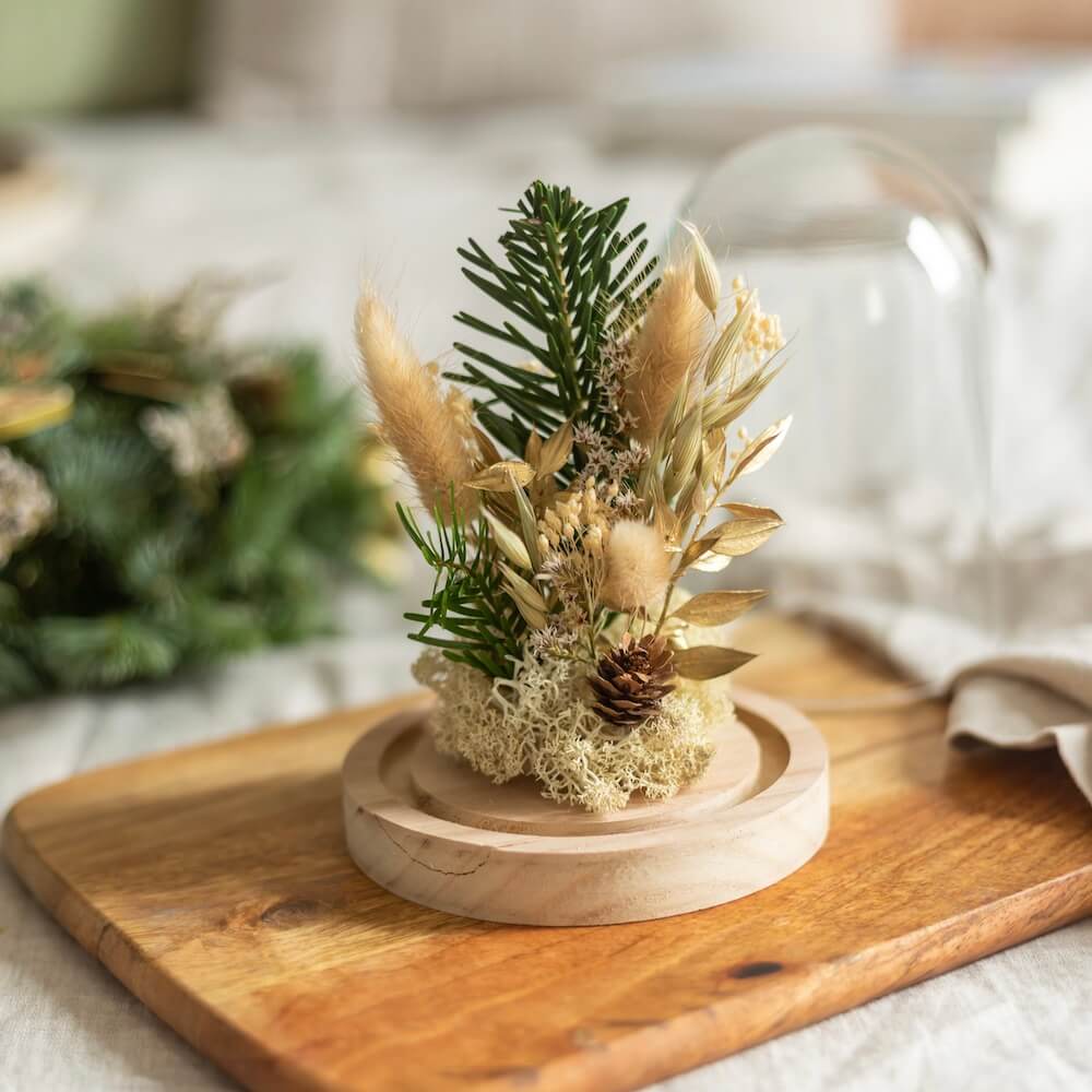 Flowrette Eve cloche fleurs séchées jardin