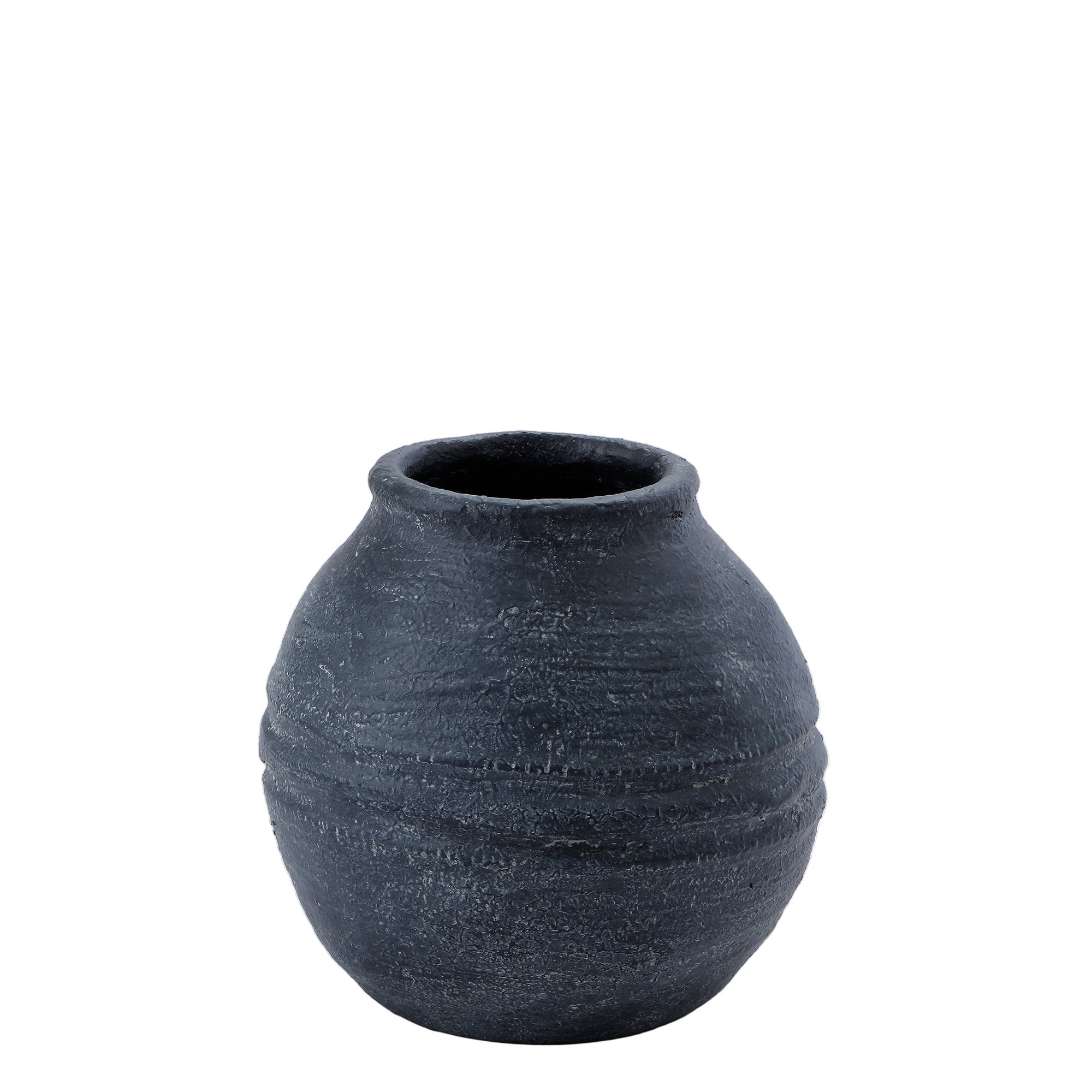 Sia Home Elvea 21 cm vase résine noir texturé