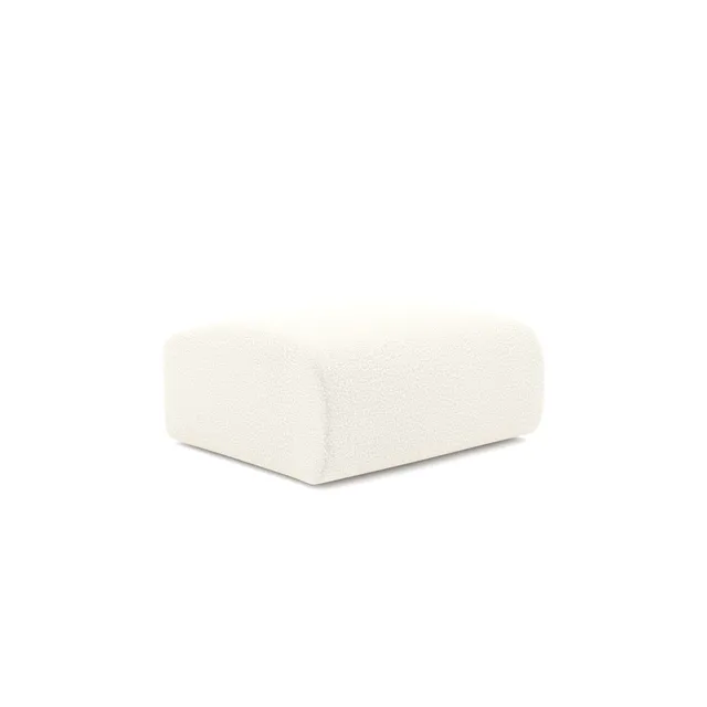 Sia Myra pouf tissu crème assise ronde