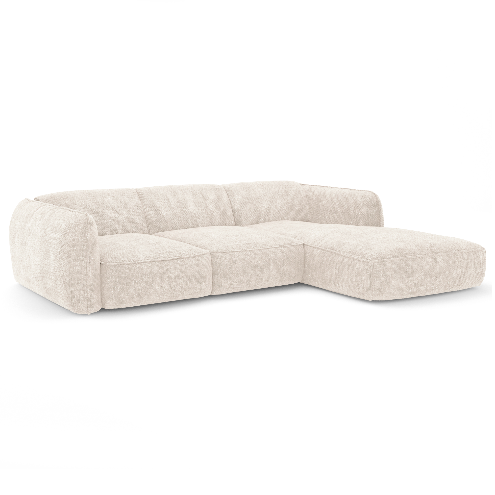 Sia Home Livia Angle Droit canapé crème 5 places