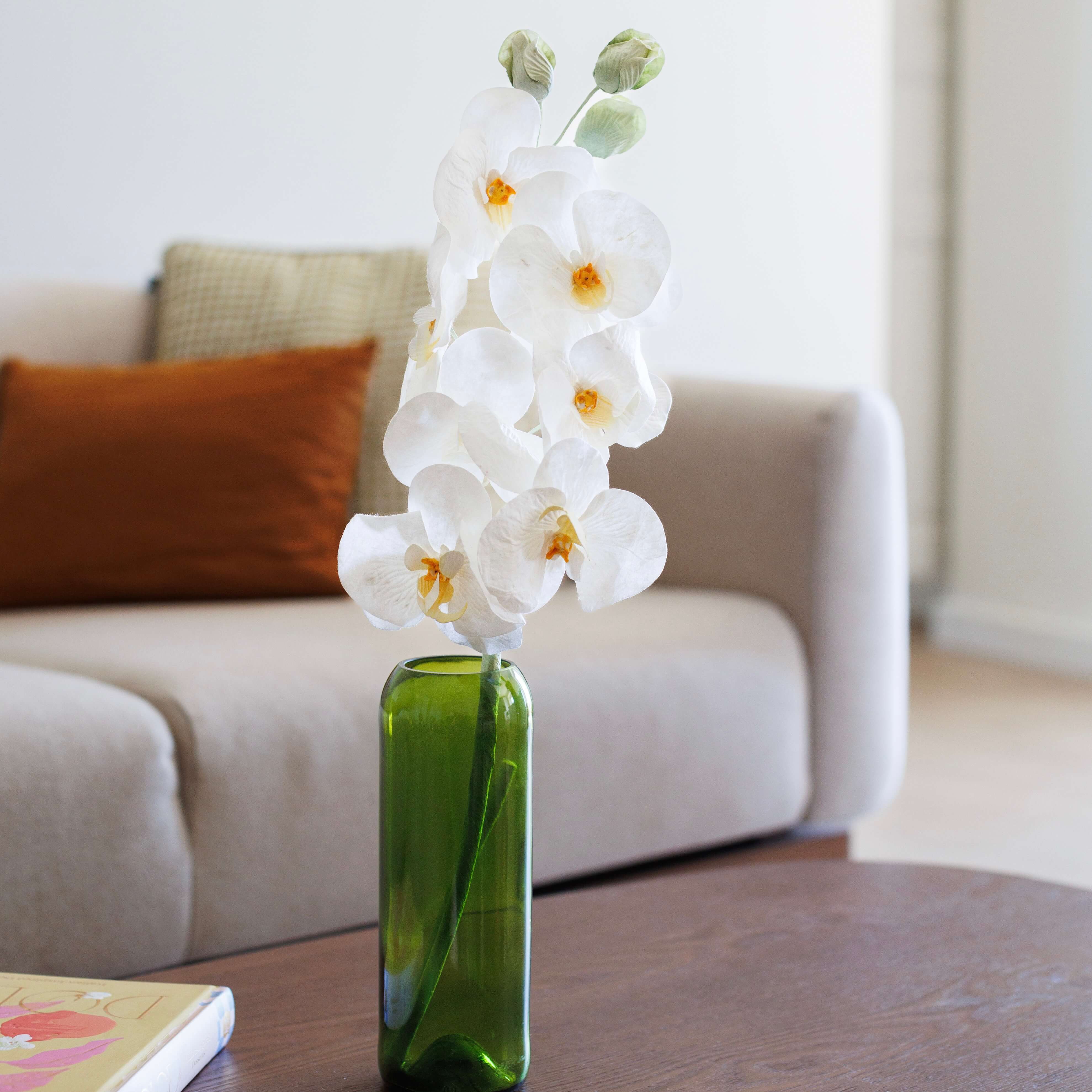 Flowrette Orchidée Papillon Blanc Fleur en Papier x1 Blanche