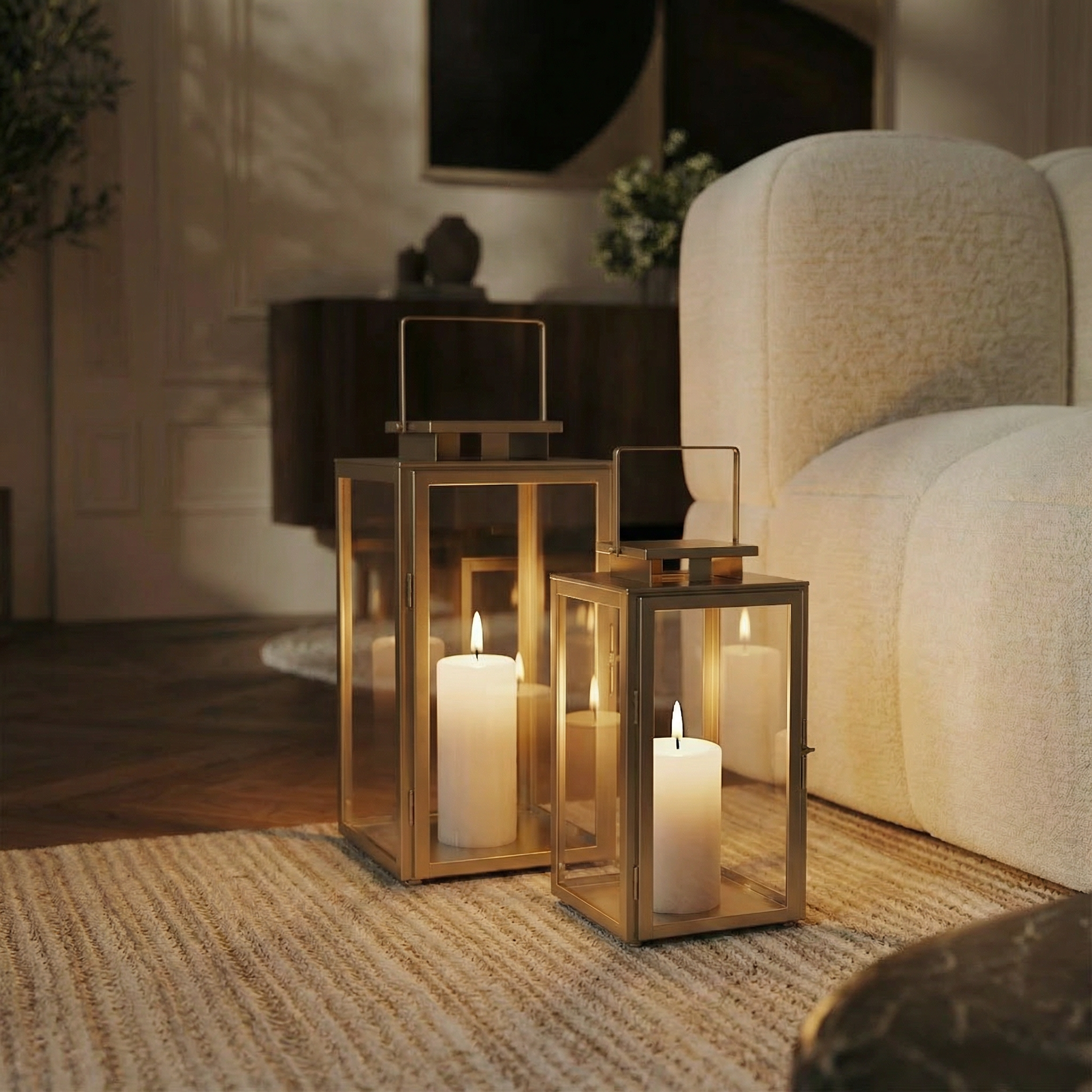 Sia Home Goldy 30 cm lanterne dorée acier