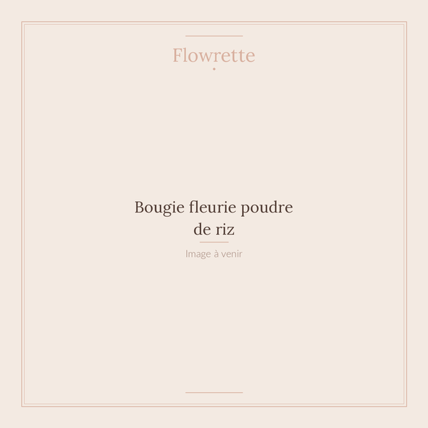 Flowrette Bougies Rice Powder fleur parfumée soja