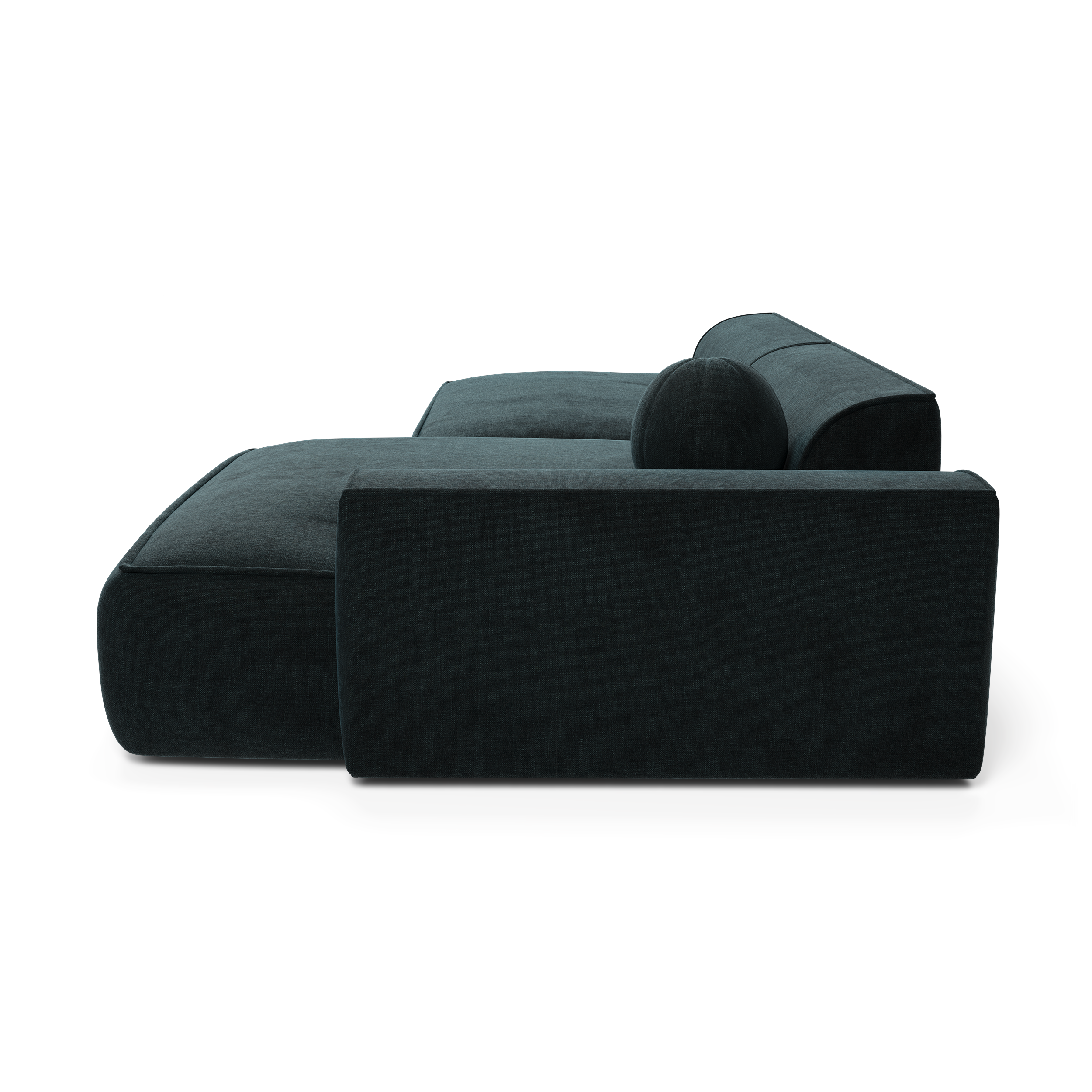 Sia Ania canapé angle droit 260 cm bleu paon