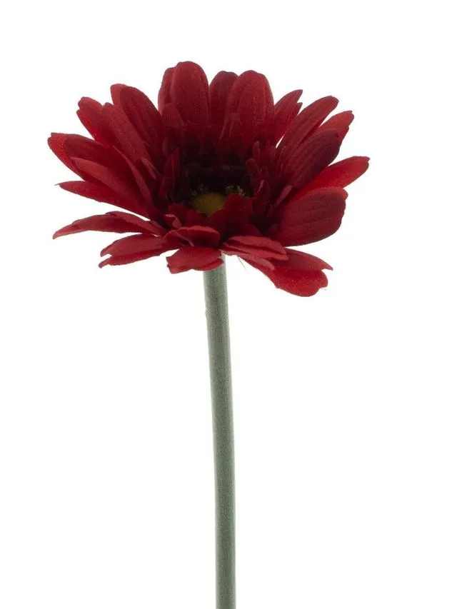 Feuillazur Rungis Gerbera fleur artificielle rouge 47cm