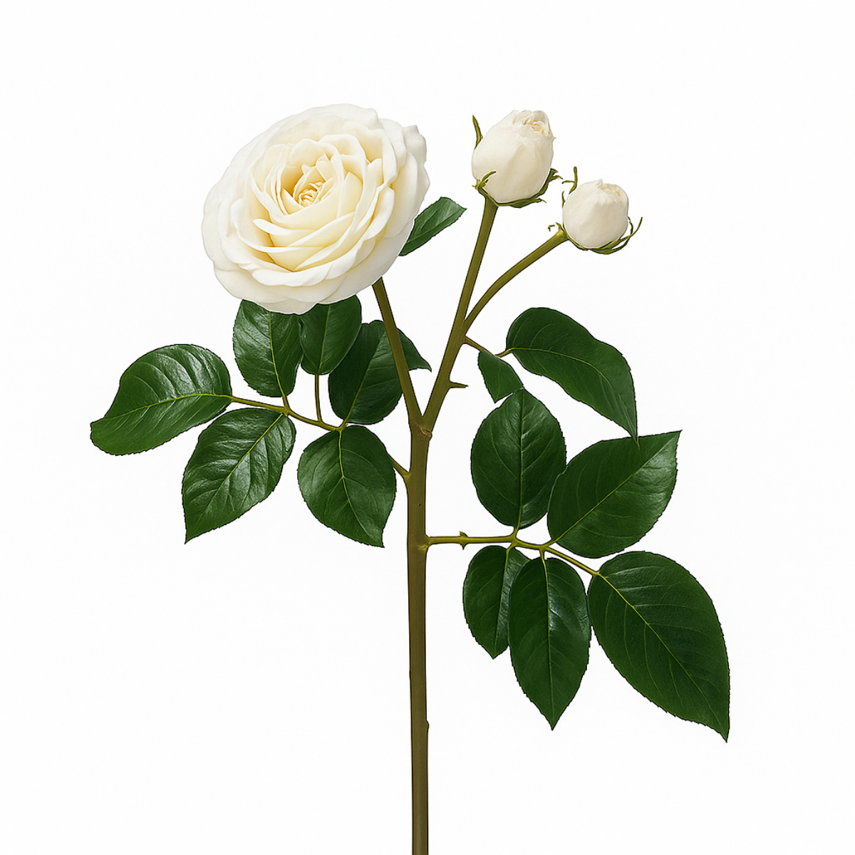 Sia Home Premium tige rose artificielle rouge 55cm ouverte