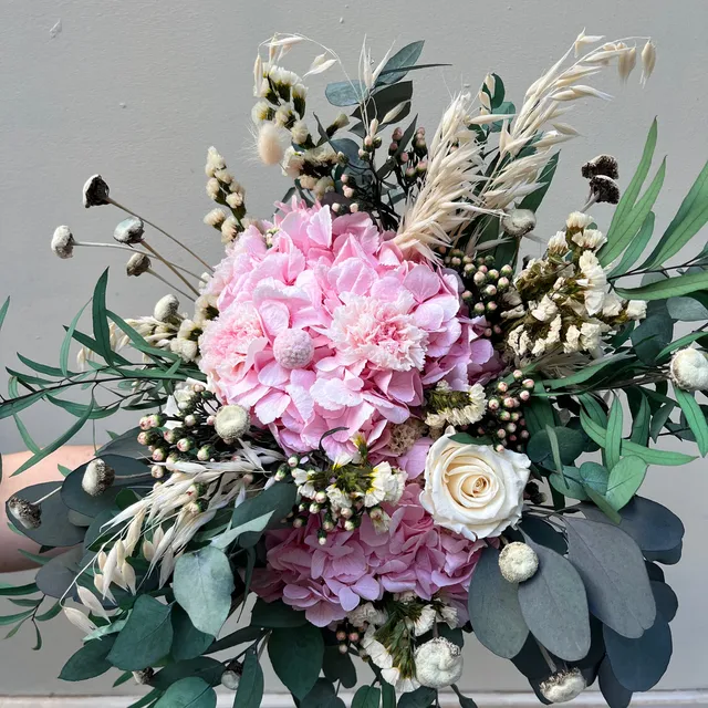 Ateliers Ouchamp Rue de Charonne bouquet stabilisé rose 45 cm