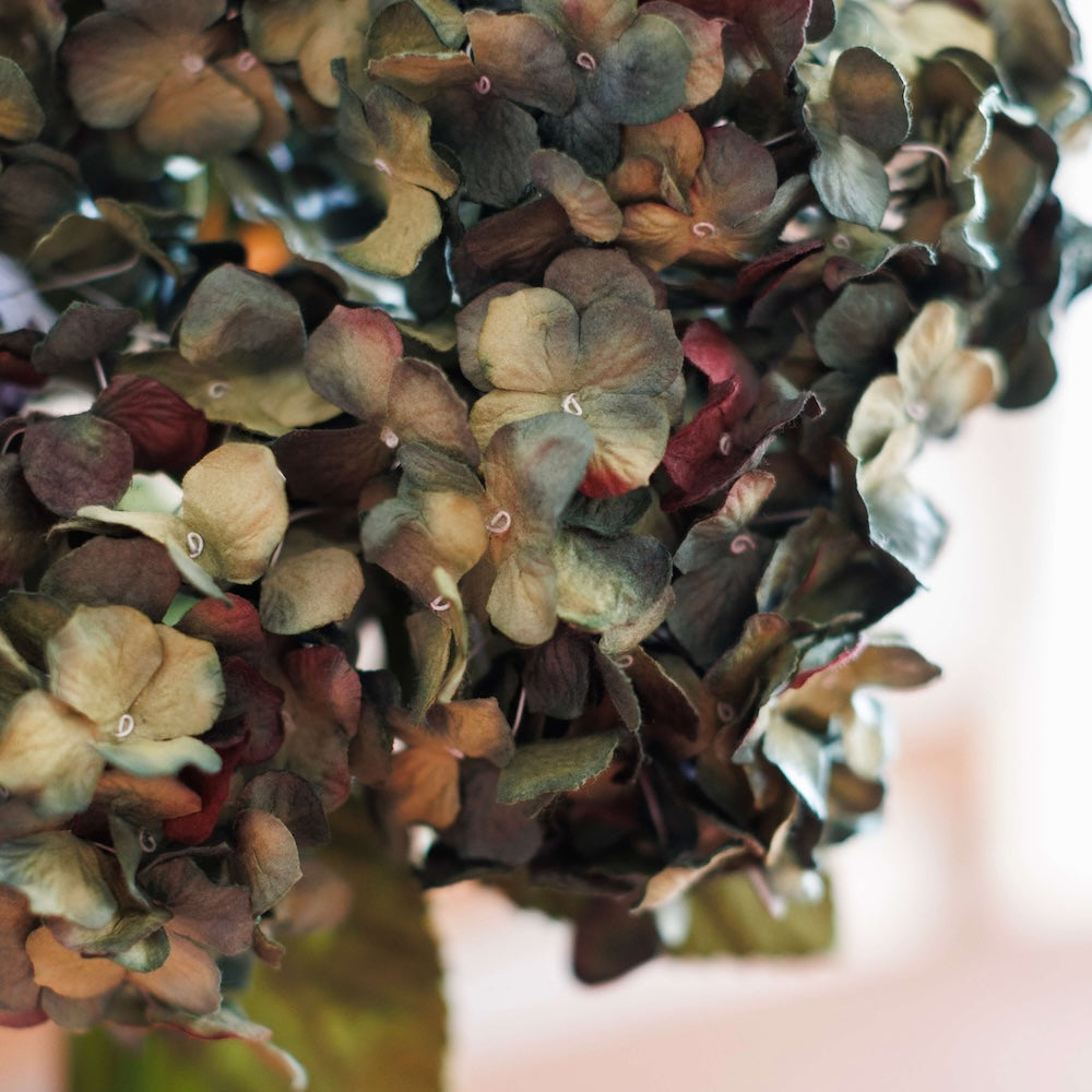 Flowrette Hortensia fleur en papier naturel fait main x1