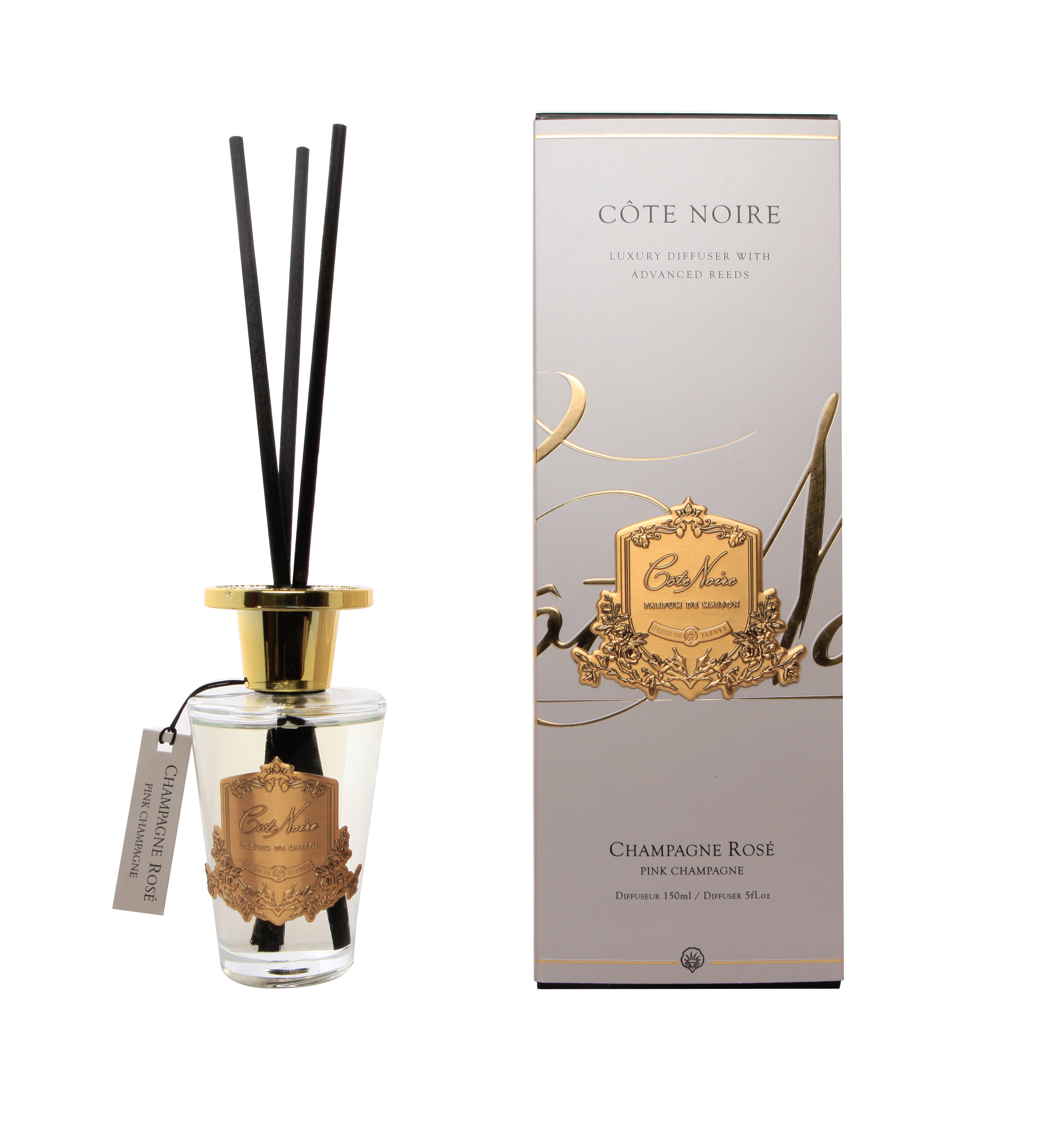 Côte Noire Diffusers Pink Champagne diffuseur 150 ml doré