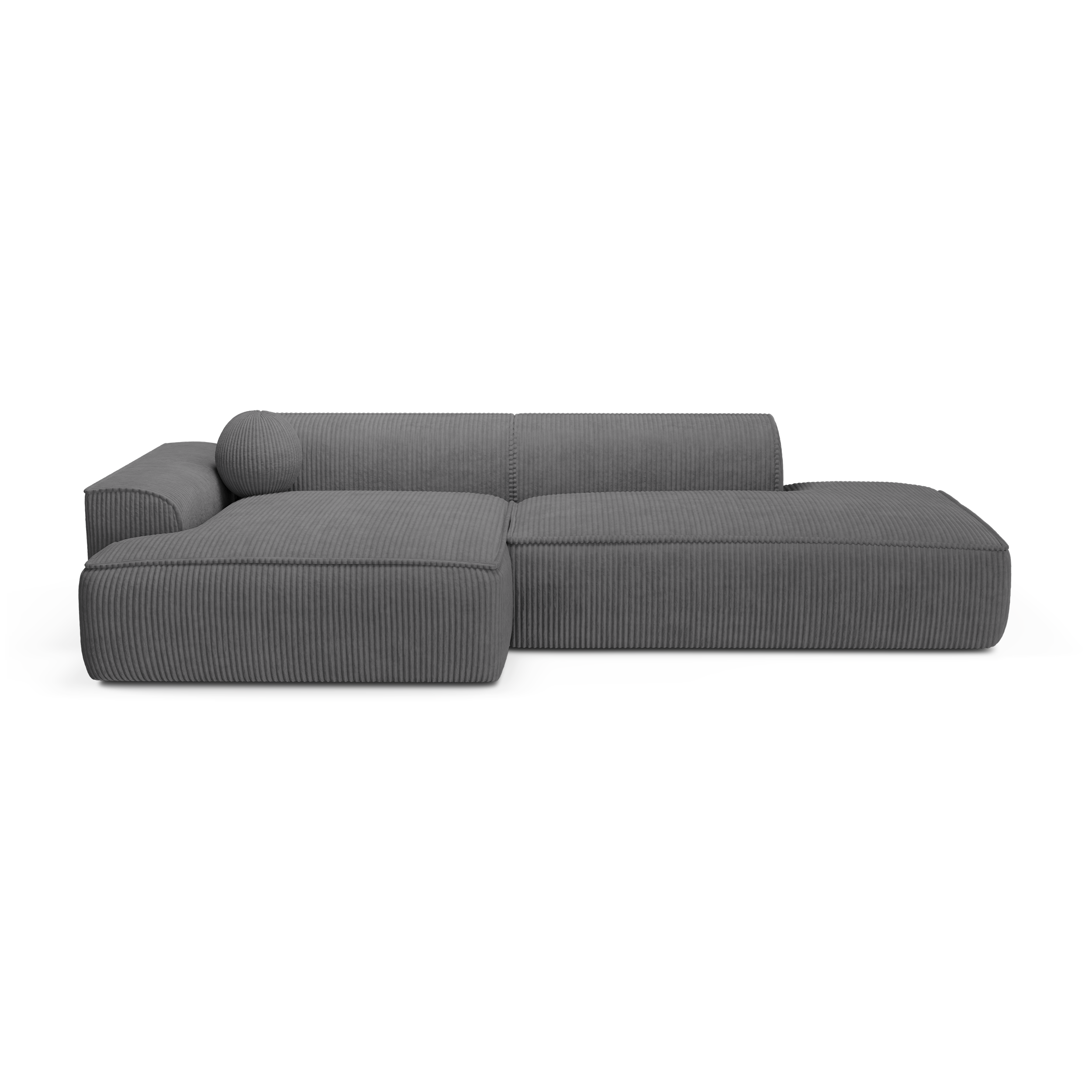 Sia Home Ania canapé angle gauche crème coussin boule