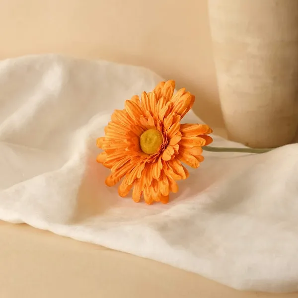 Flowrette Gerbera Orange fleur papier orange à l'unité