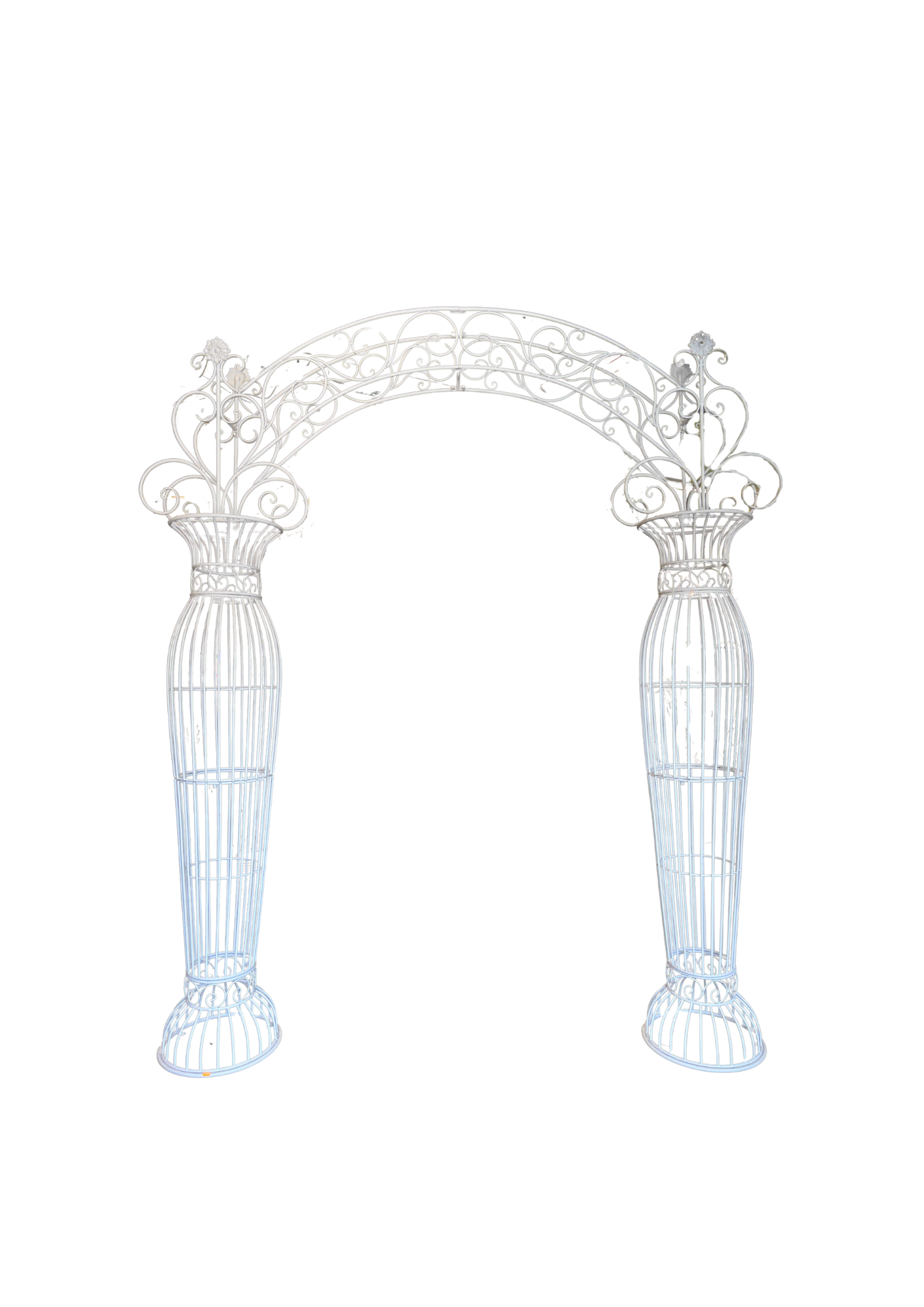 Feuillazur Médicis rouille vase verre 31x31x39 cm