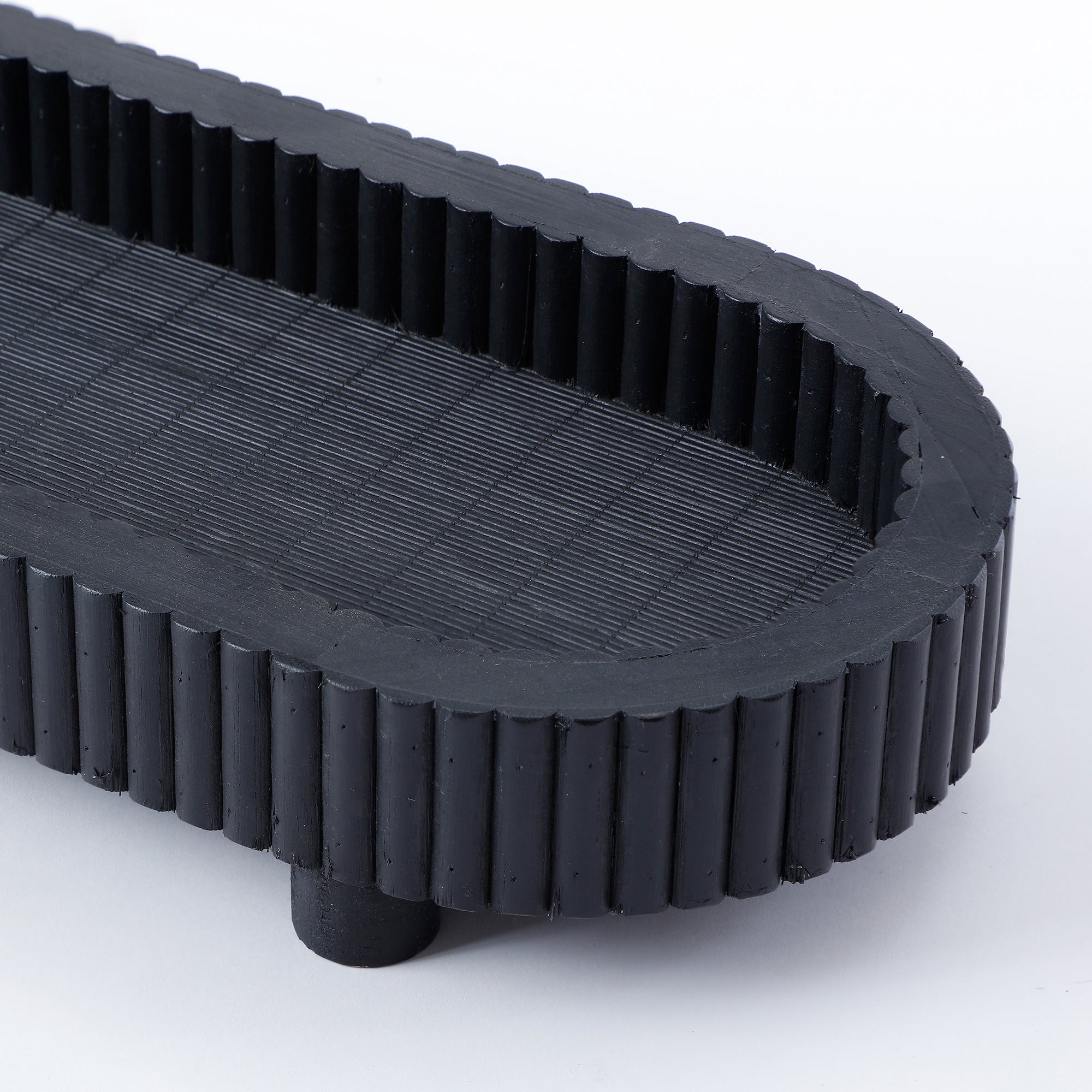 Sia Home Palma plateau décoratif ovale noir 45 cm